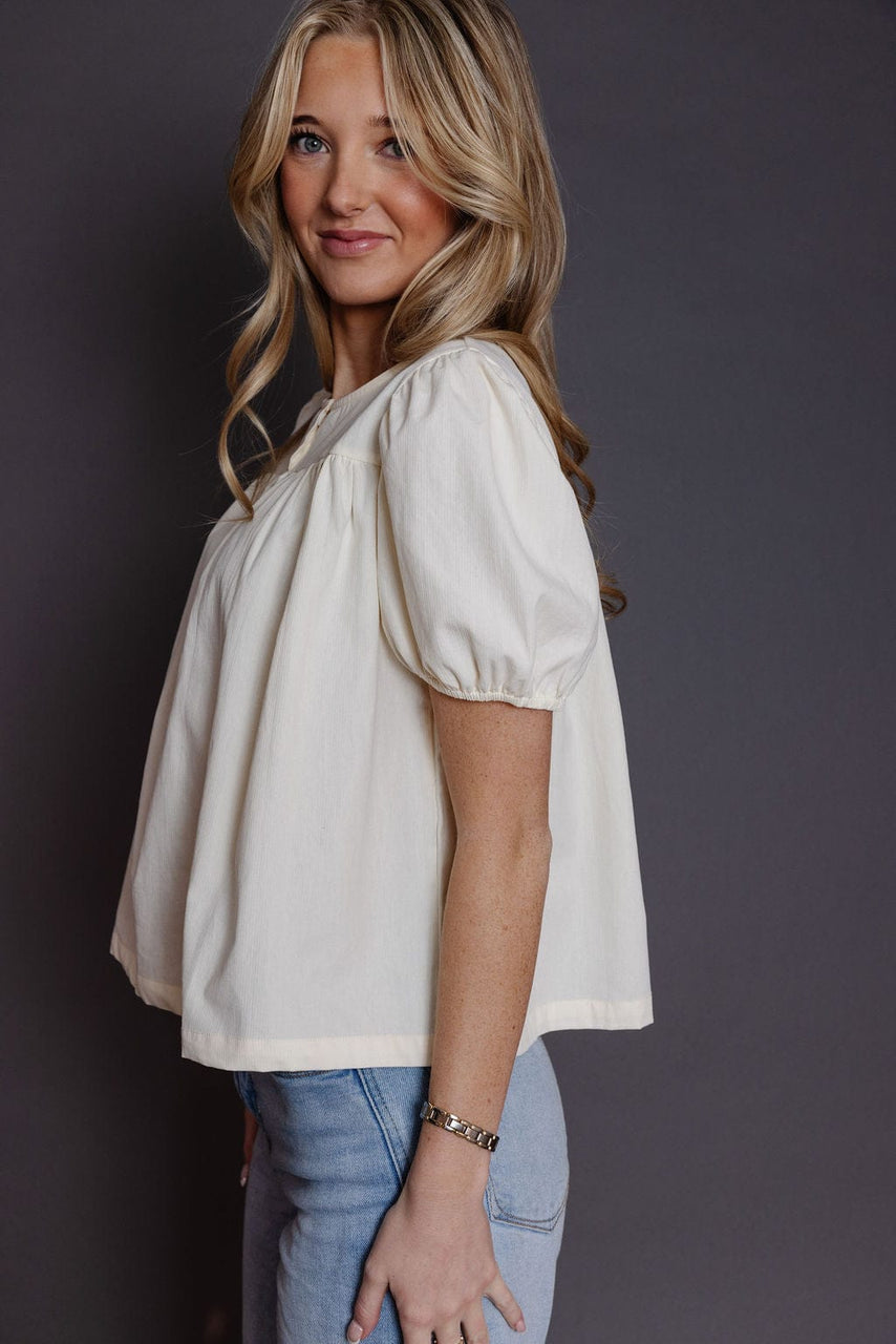Hazel Blouse in Cream
