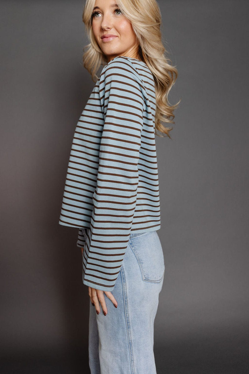 Joyce Tee in Blue/Brown