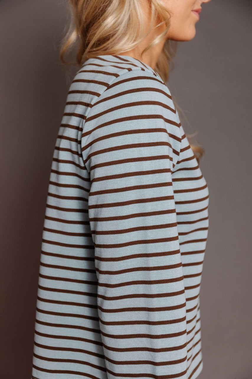 Joyce Tee in Blue/Brown