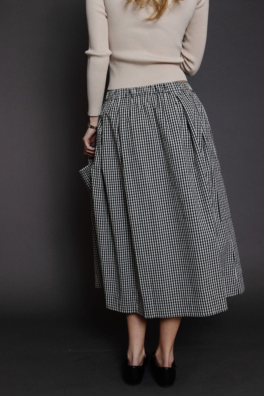 Macie Skirt in Black/White Gingham