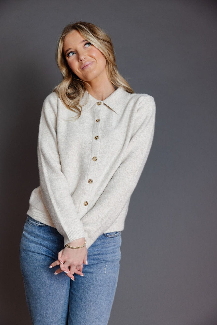 Parley Cardigan Jacket in Oatmeal