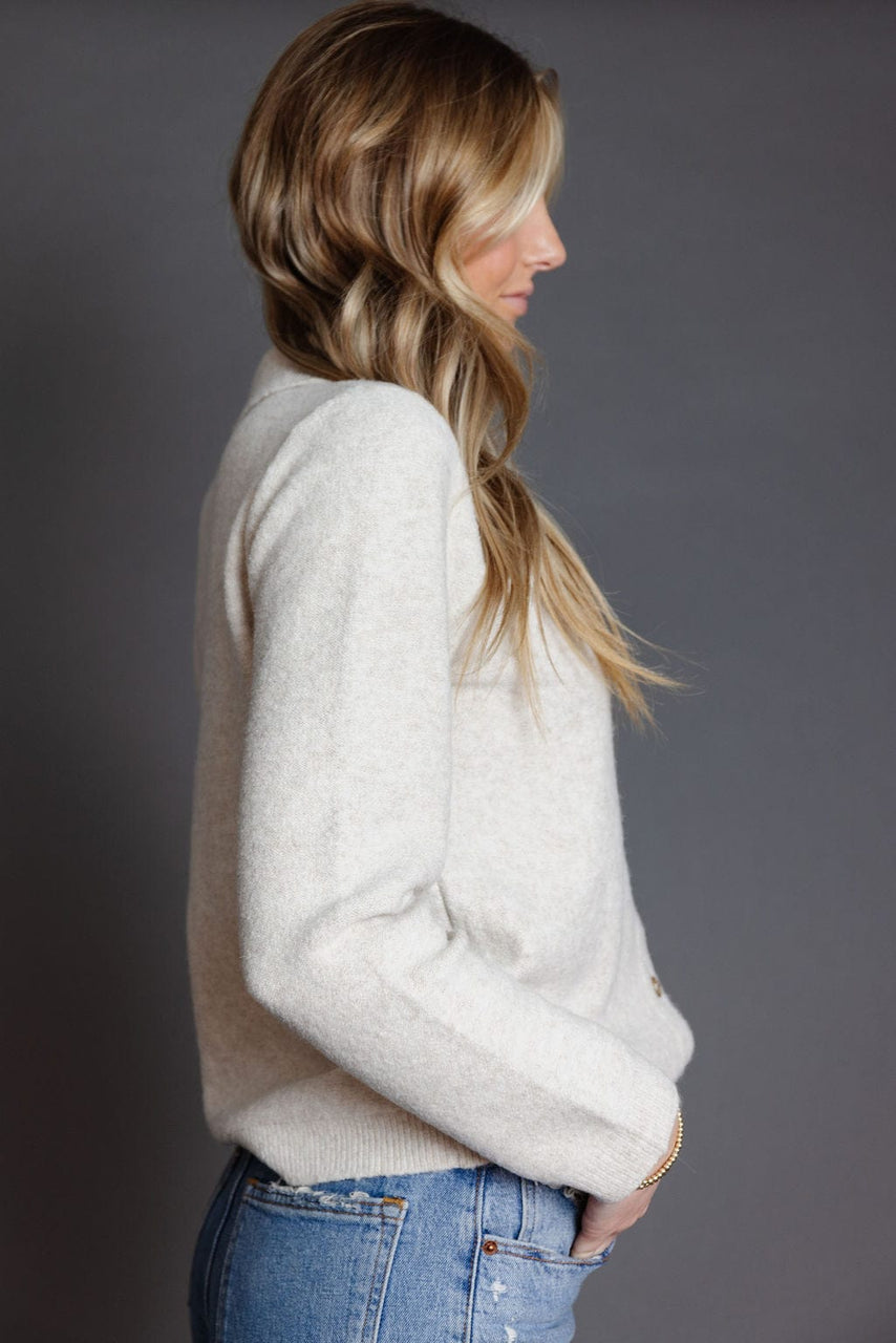 Parley Cardigan Jacket in Oatmeal
