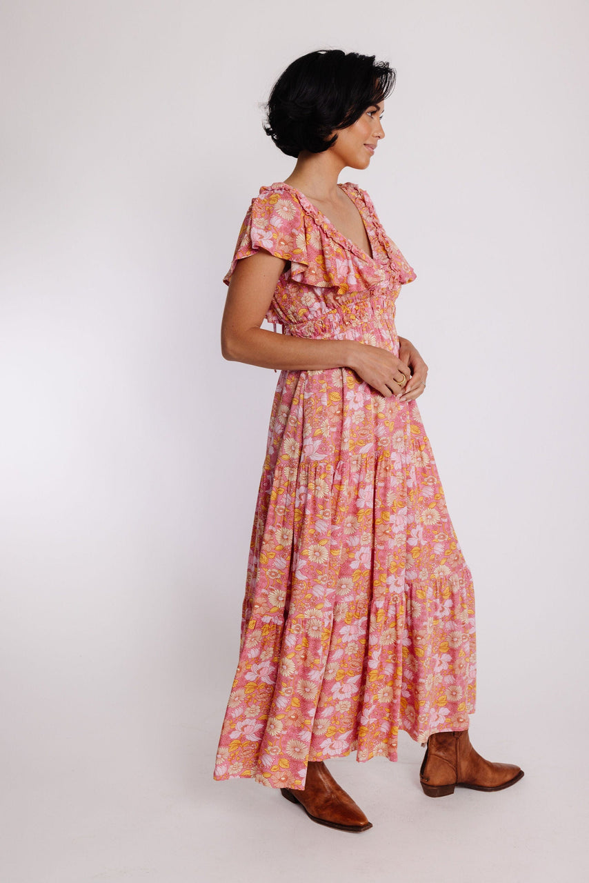 Camilla Dress in Slate Pink Floral