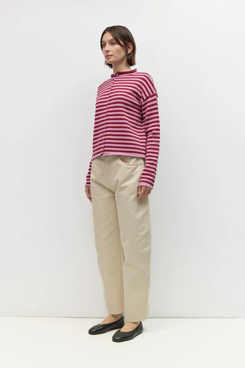 Cecelia Cardigan in Lilac-Burgundy