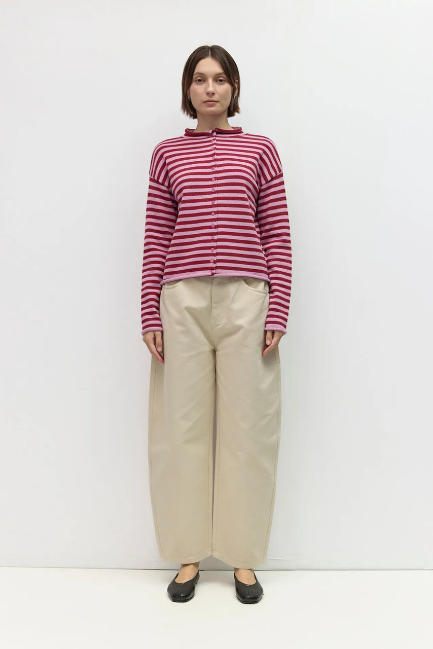 Cecelia Cardigan in Lilac-Burgundy