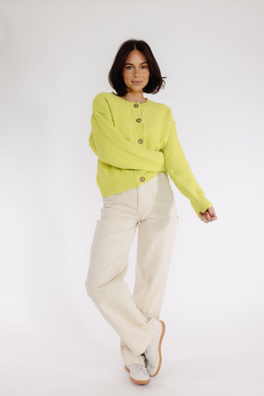 Chandra Cardigan in Lime