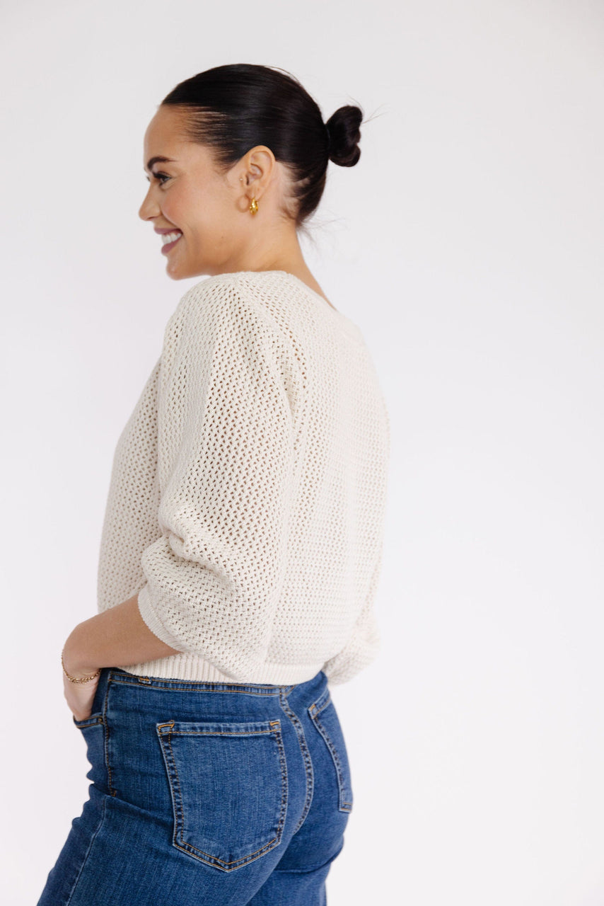 Cindy Crochet Sweater in Natural