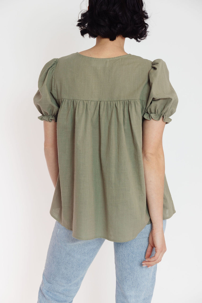 Constance Blouse in Lt. Olive