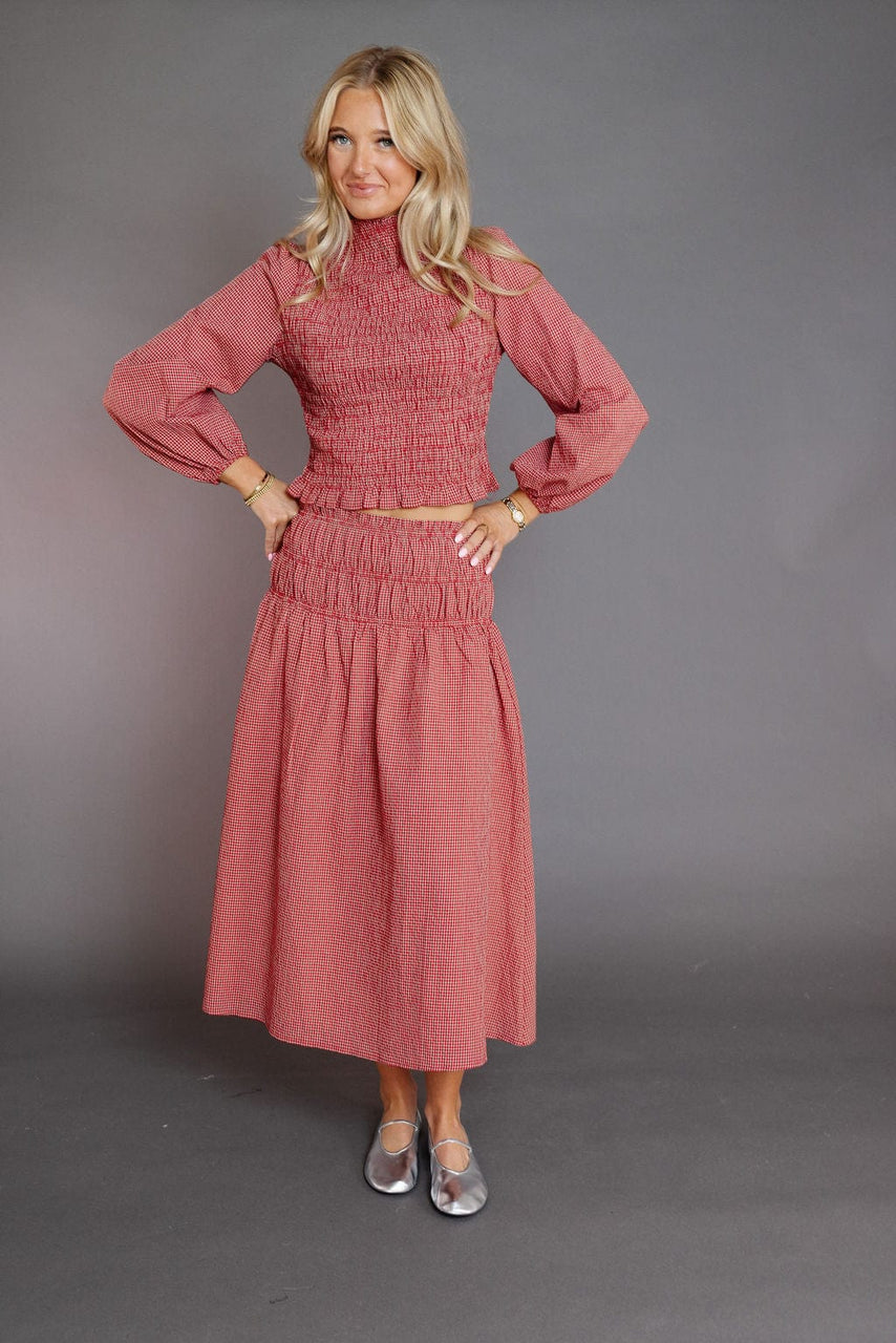 Gisele Blouse in Red Gingham