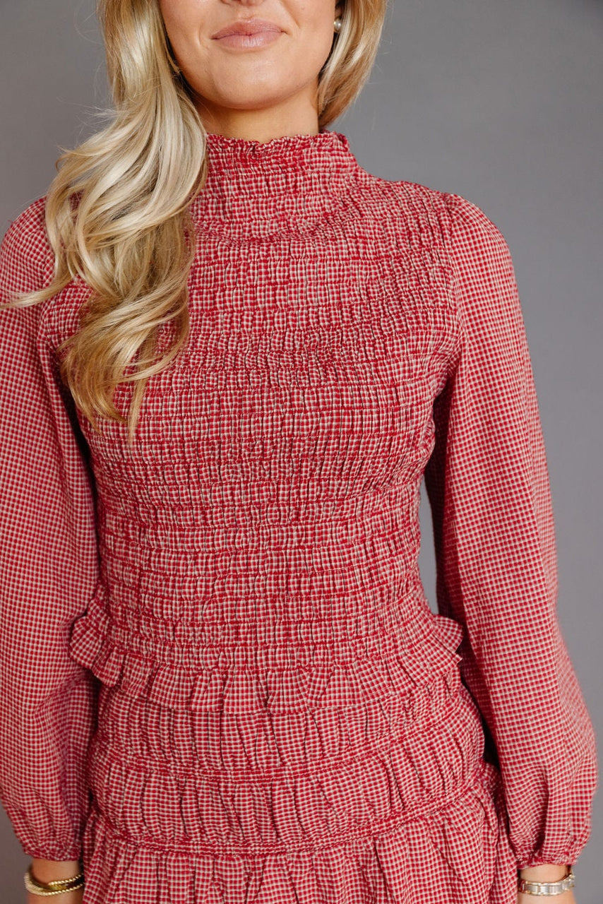 Gisele Blouse in Red Gingham