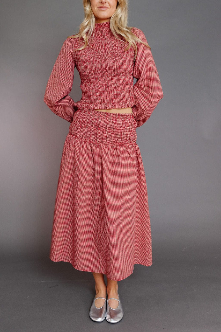 Gisele Skirt in Red Gingham