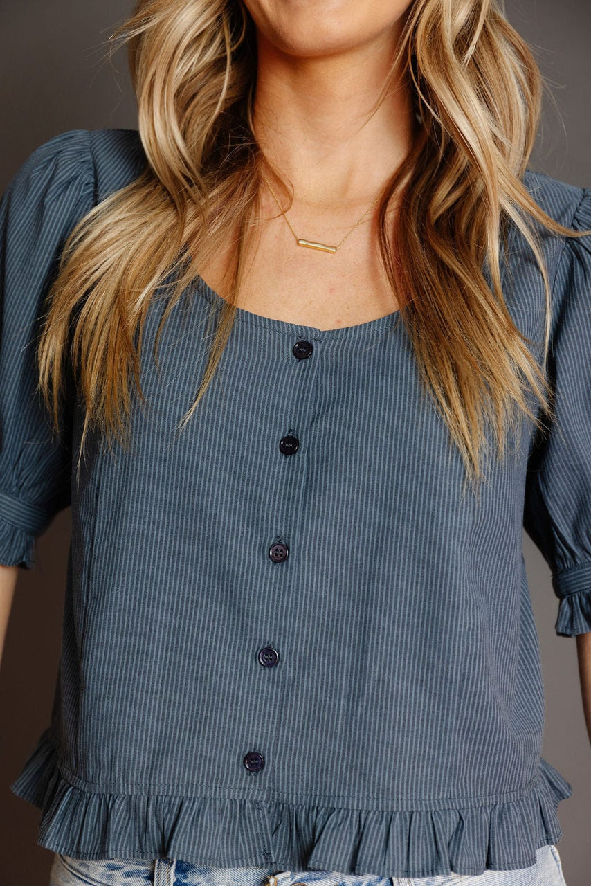 Icelynn Blouse in Navy