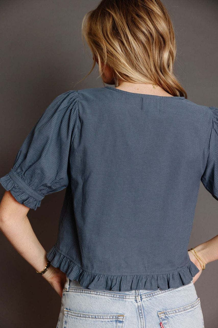 Icelynn Blouse in Navy