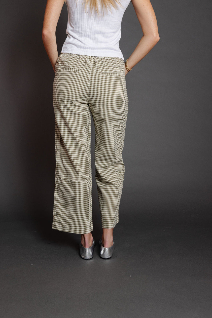 Irma Pant in Olive/Cream