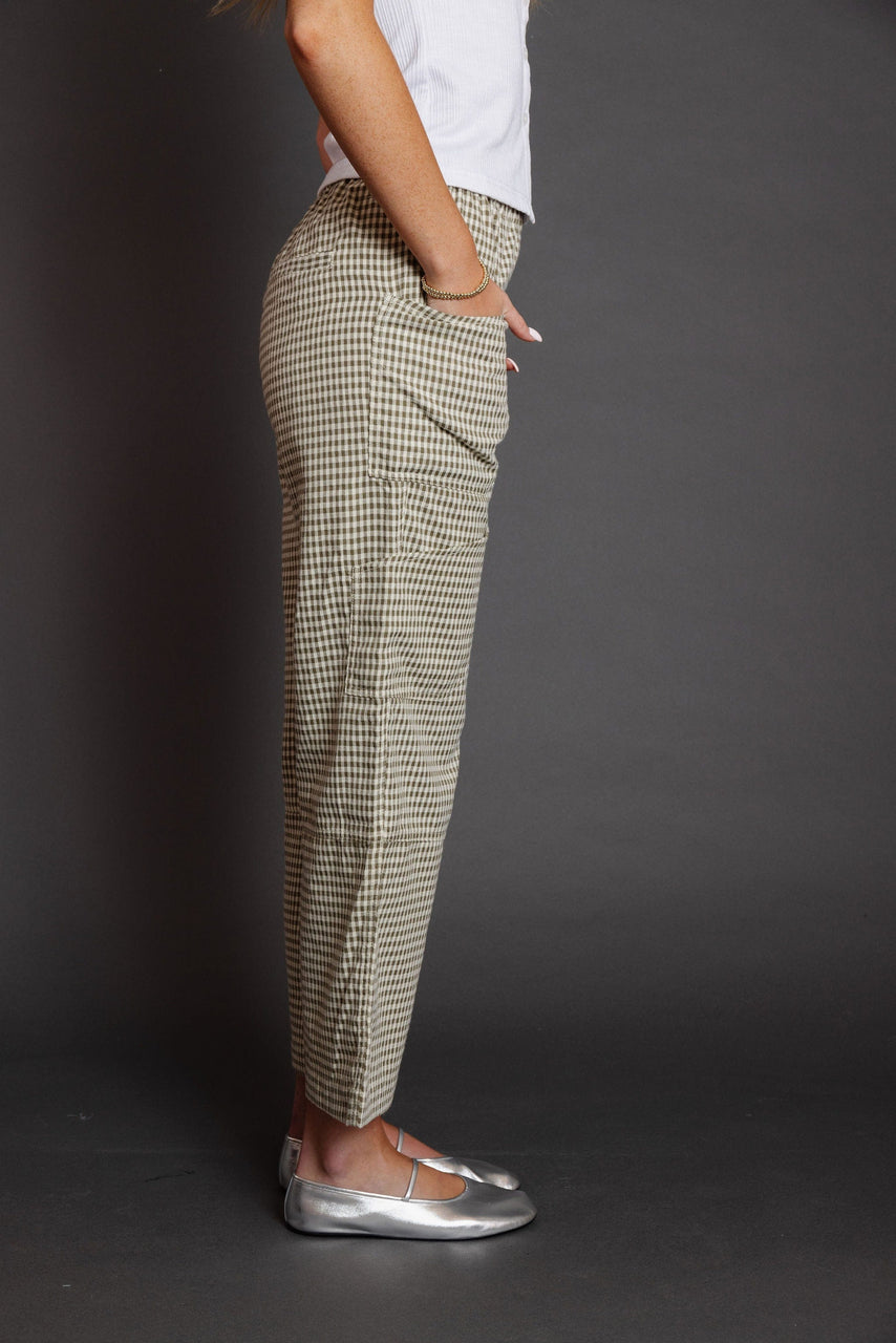 Irma Pant in Olive/Cream