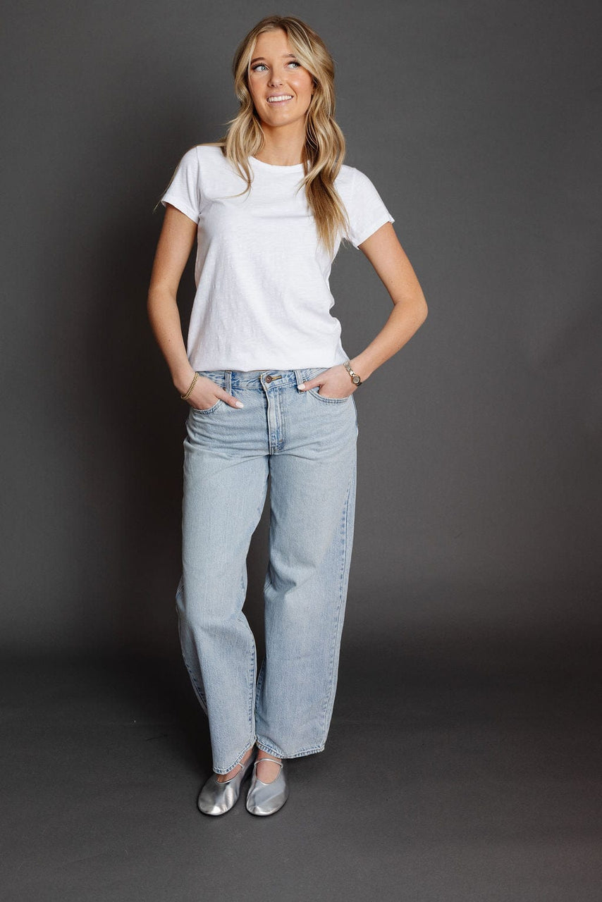 Janie Slub Tee in White