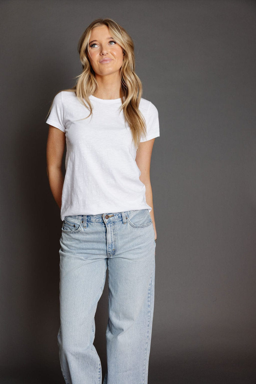Janie Slub Tee in White