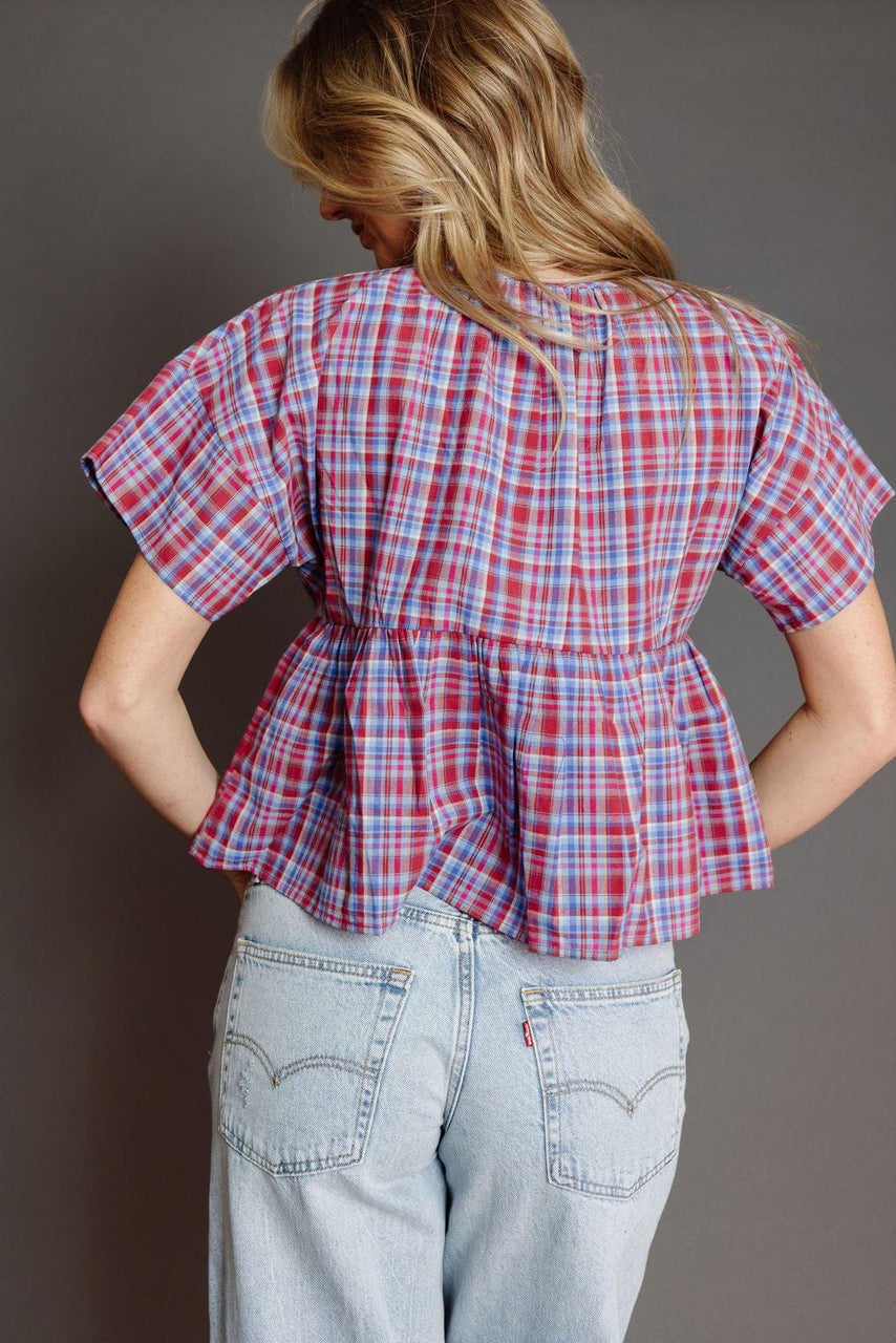 Lettie Blouse in Red Combo