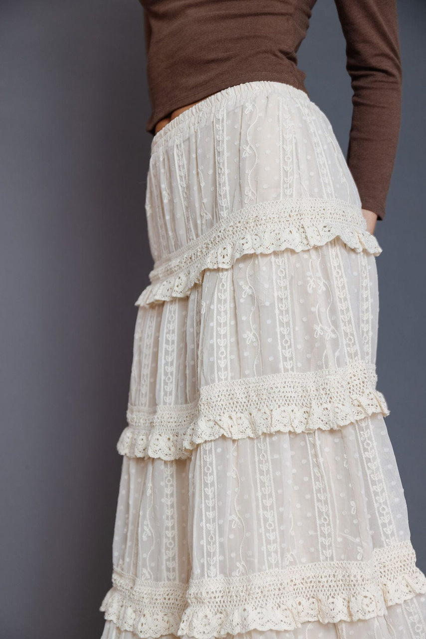 Midland Maxi Skirt in Ecru