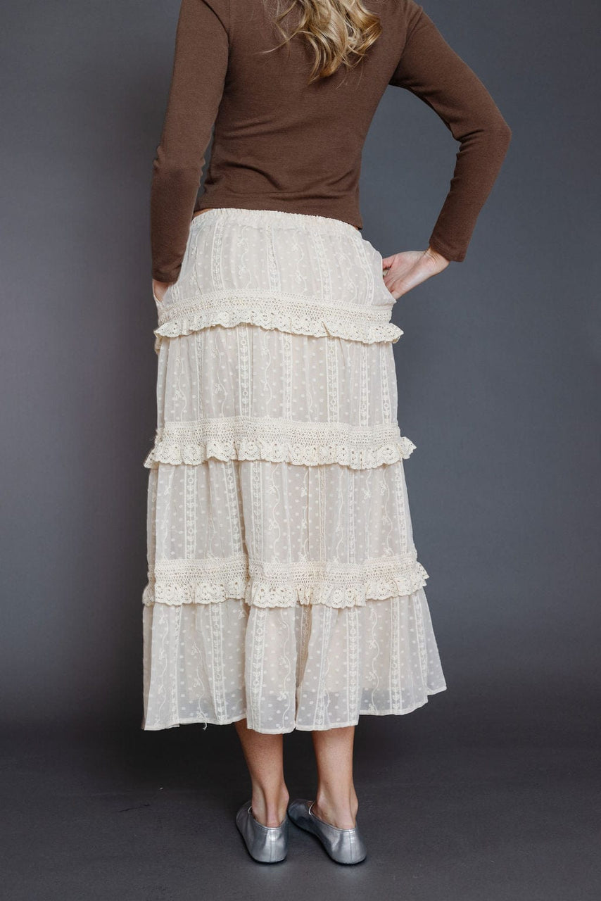 Midland Maxi Skirt in Ecru