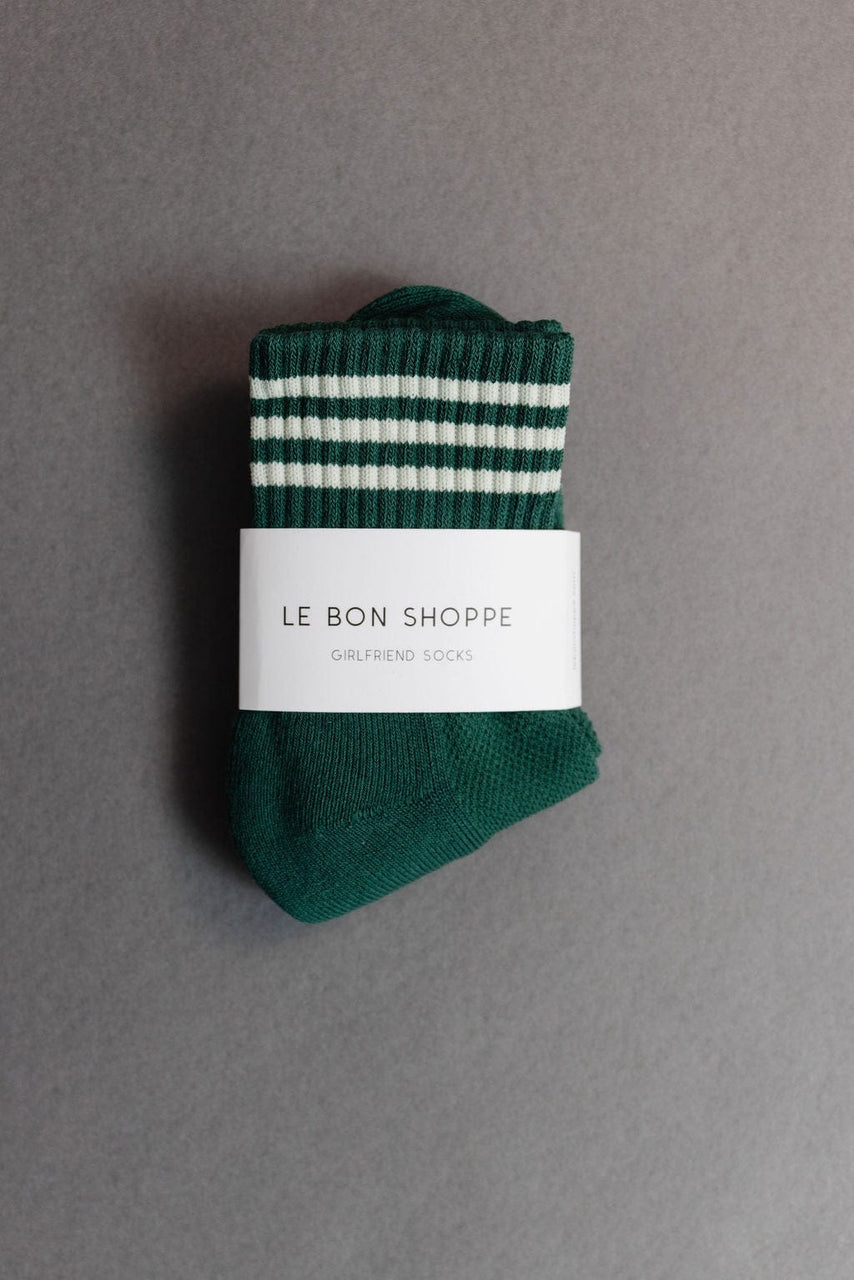 Le Bon Shoppe Girlfriend Sock in Hunter Green