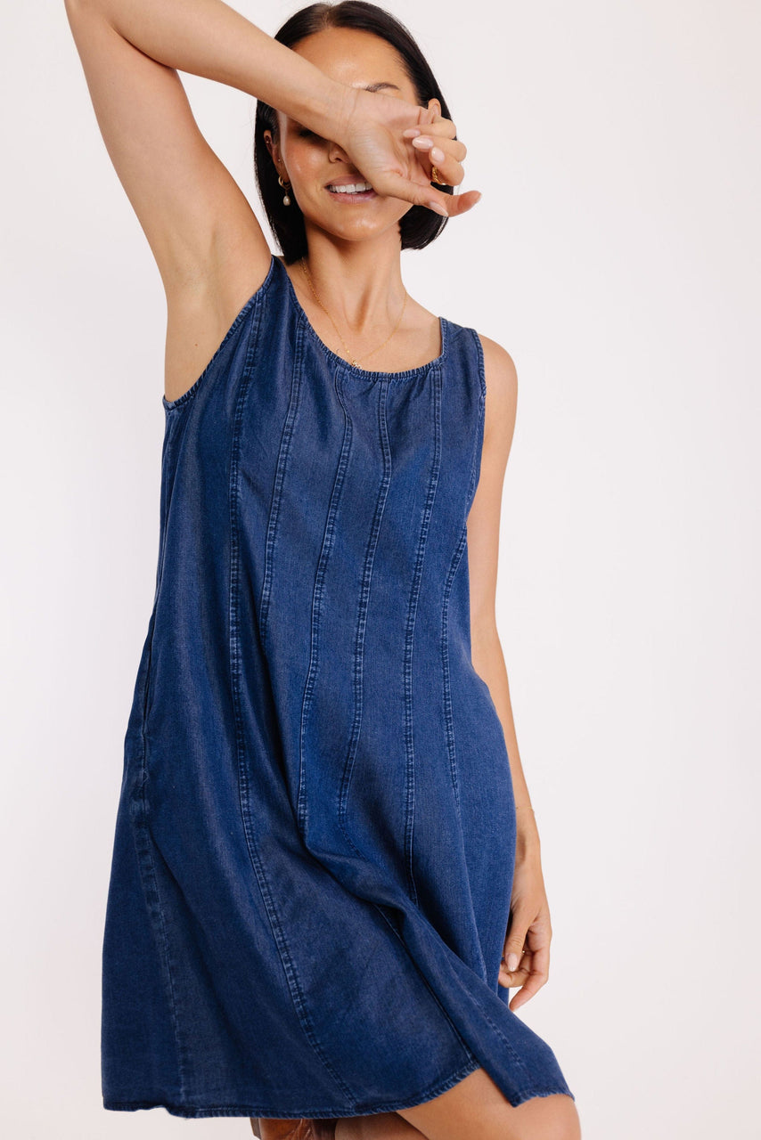 Dunne Dress in Dark Denim