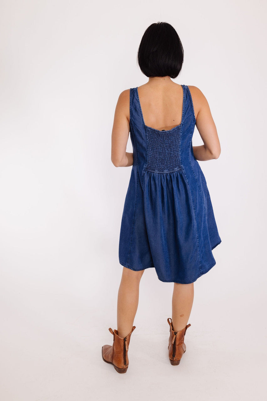 Dunne Dress in Dark Denim