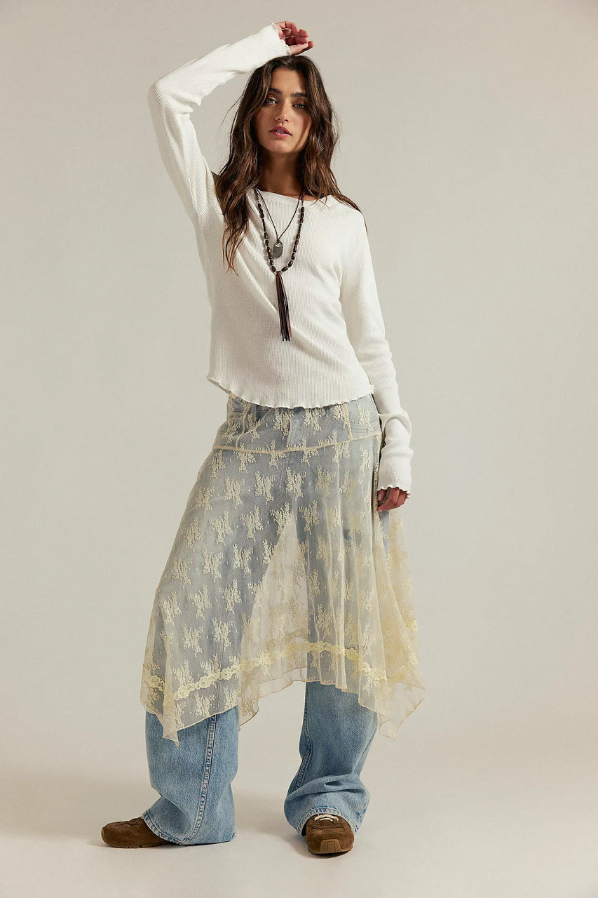 Free People Easy Does It Tee in White