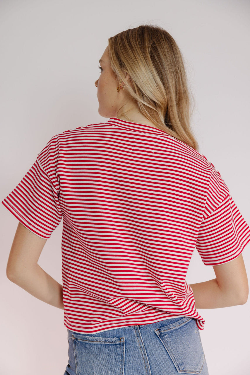 Emerson Tee in Red/White