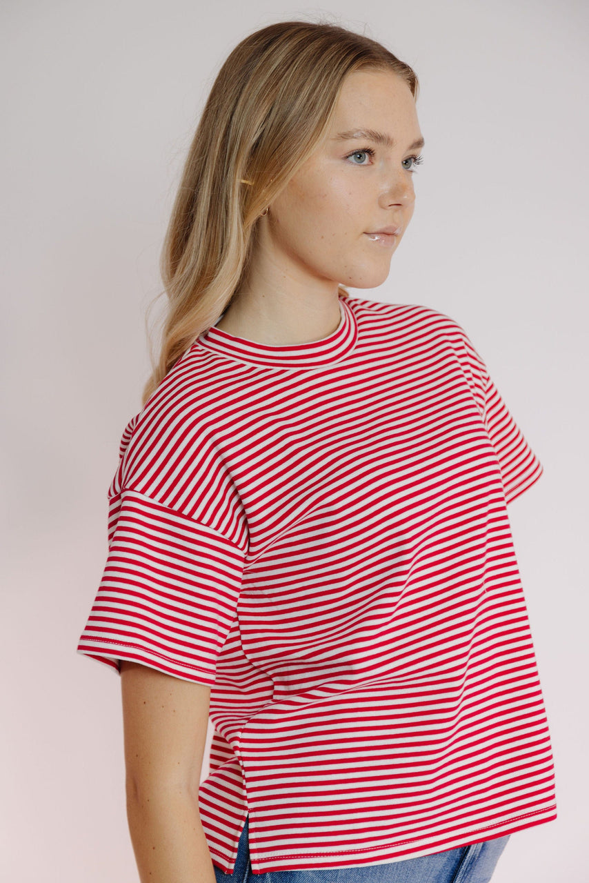 Emerson Tee in Red/White