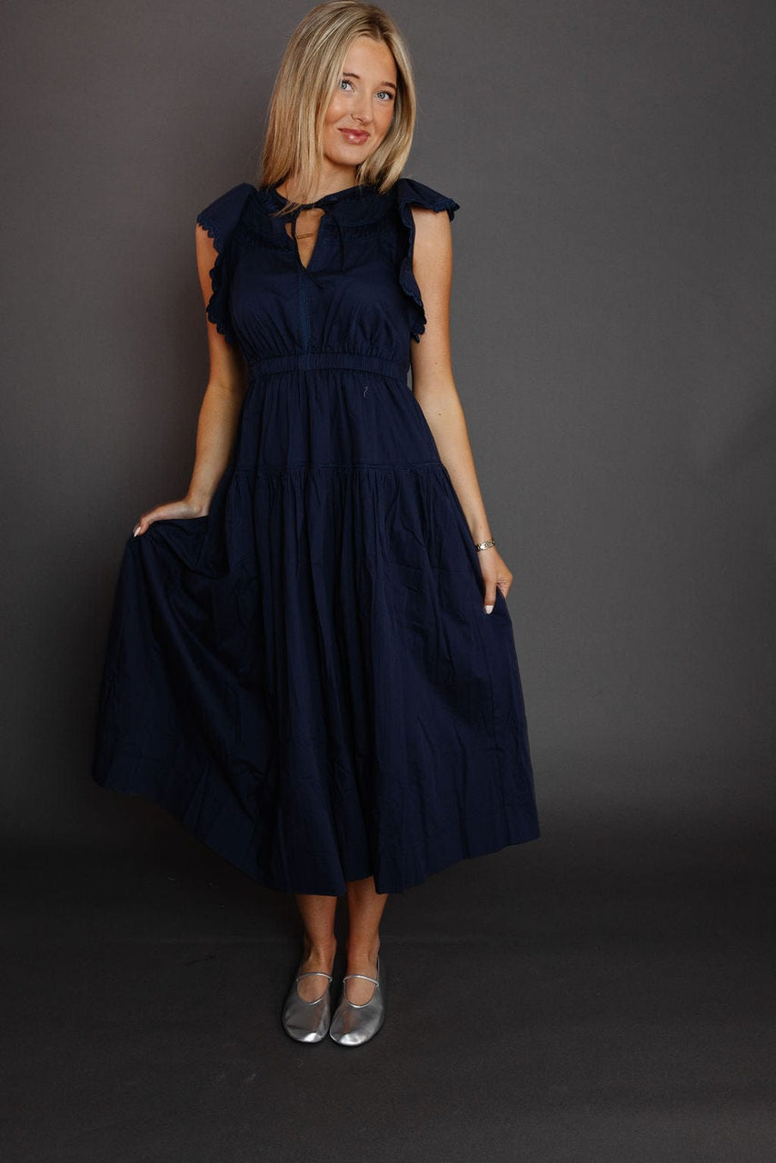 Ensley Dress in Navy