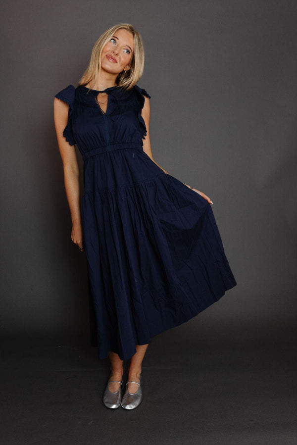 Ensley Dress in Navy