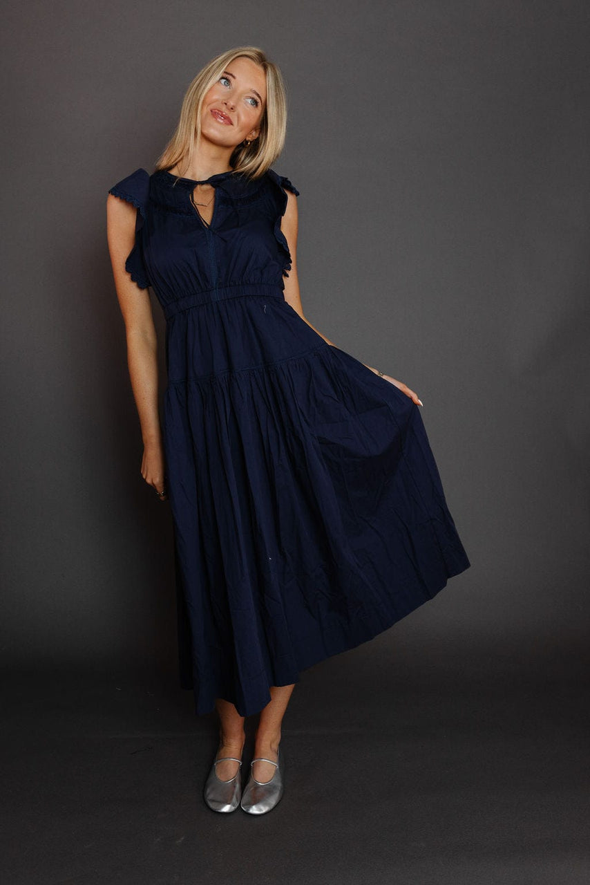 Ensley Dress in Navy