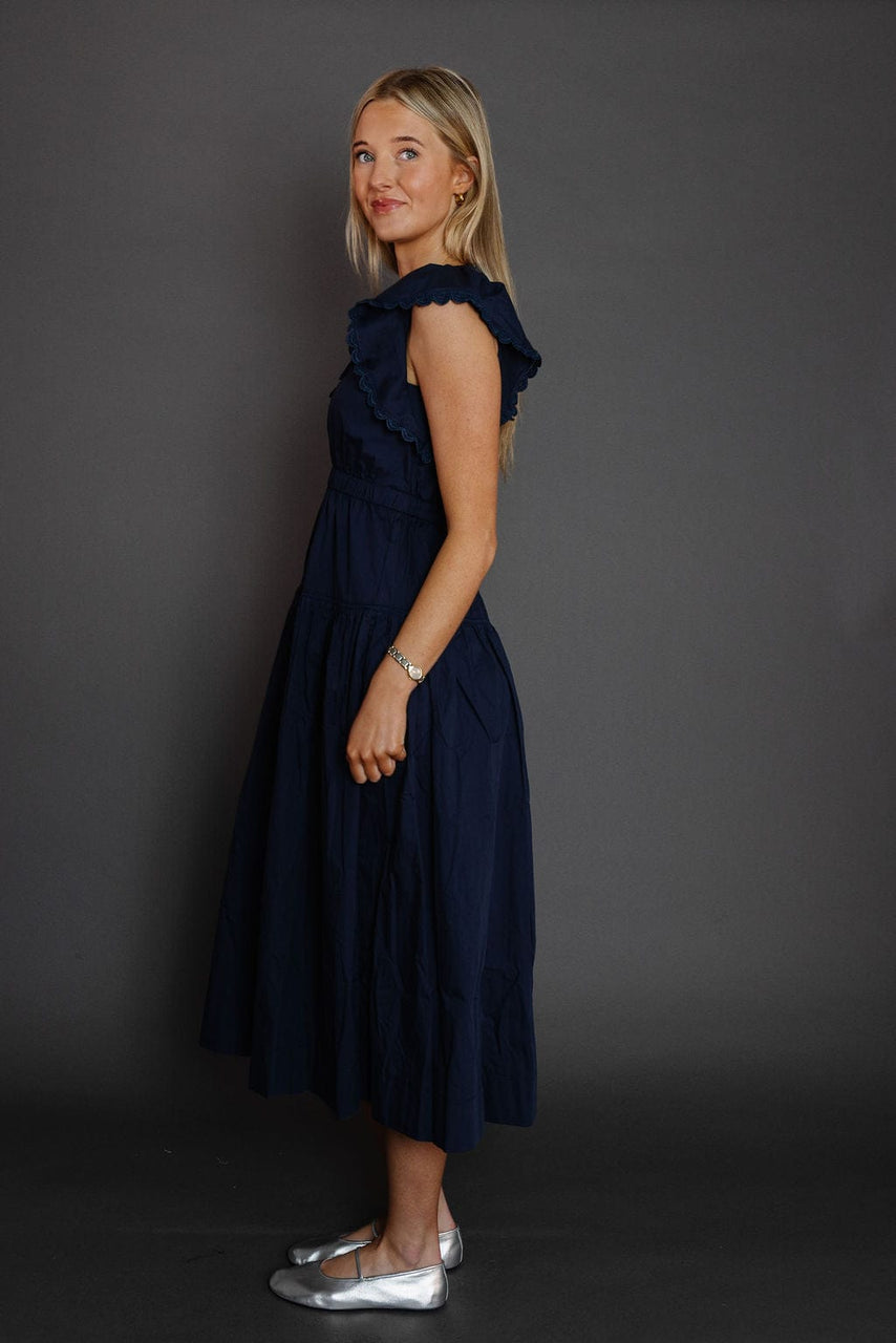 Ensley Dress in Navy