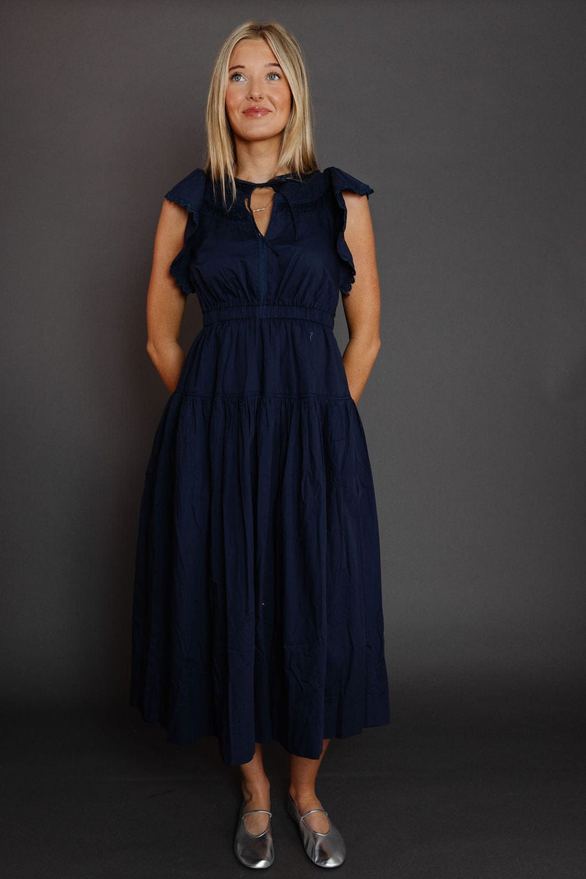 Ensley Dress in Navy
