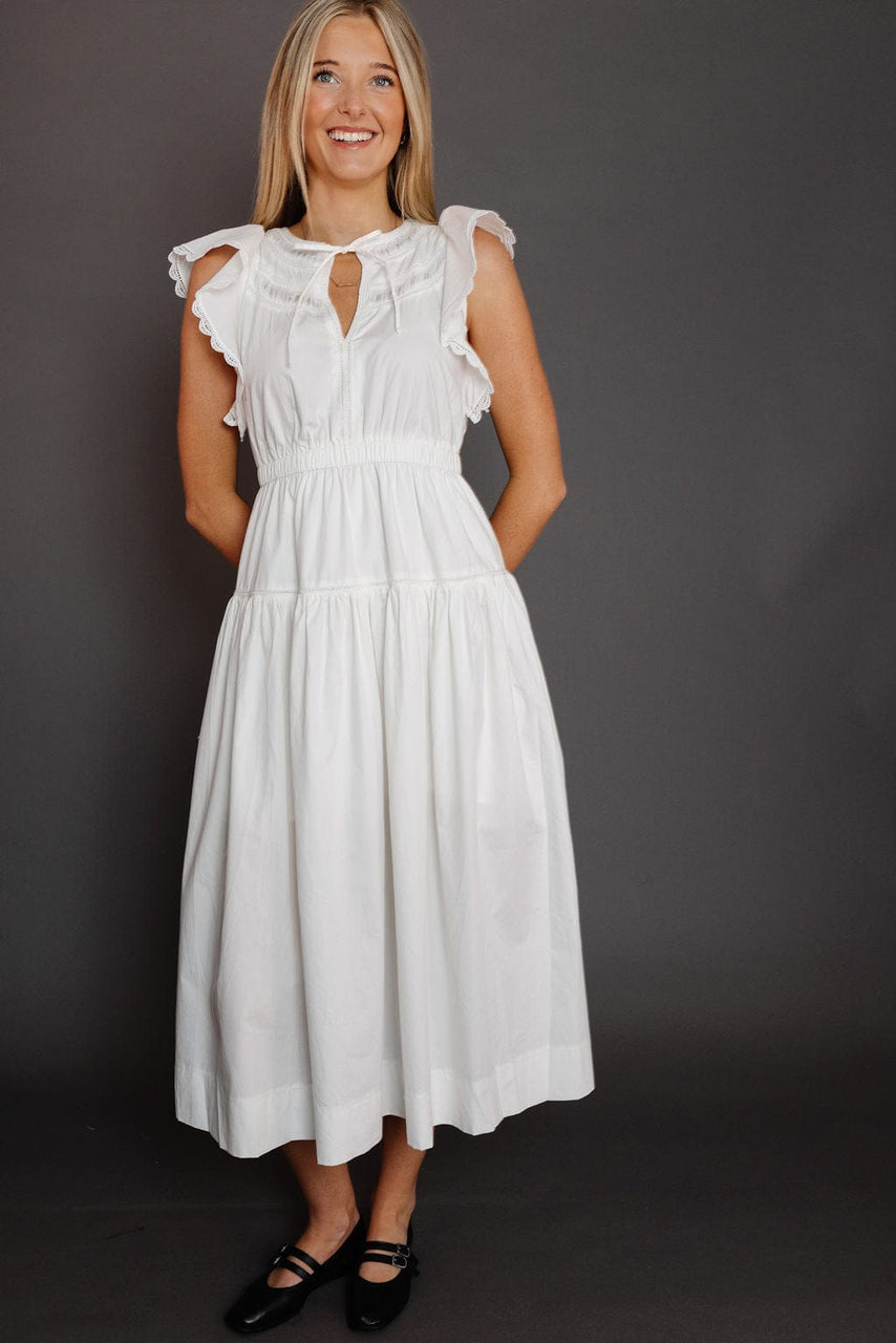 Ensley Dress in Off White