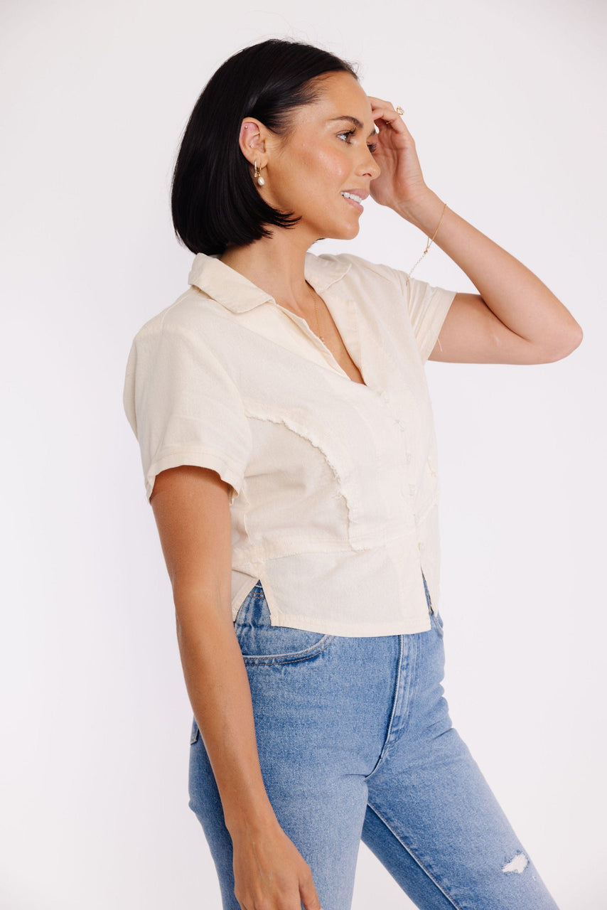 Evelyn Blouse in Beige