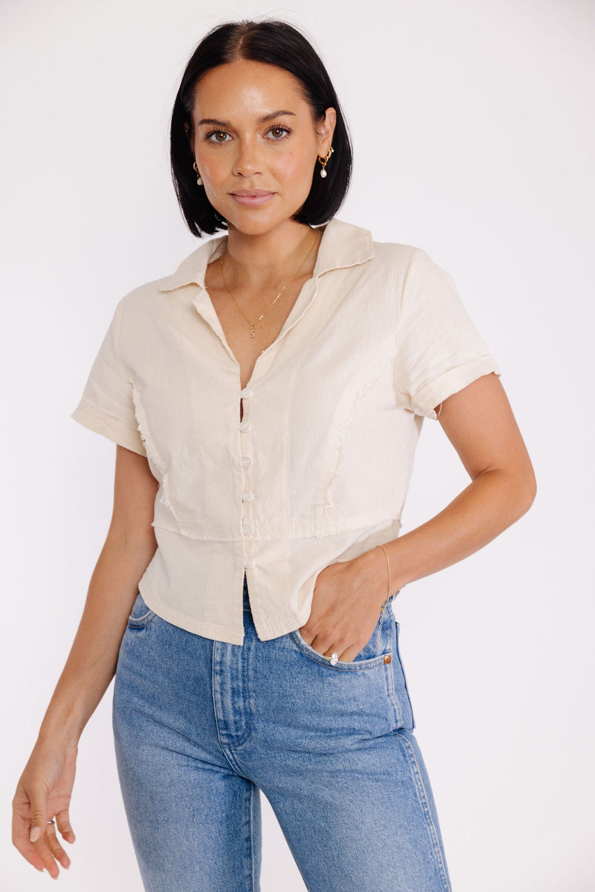 Evelyn Blouse in Beige