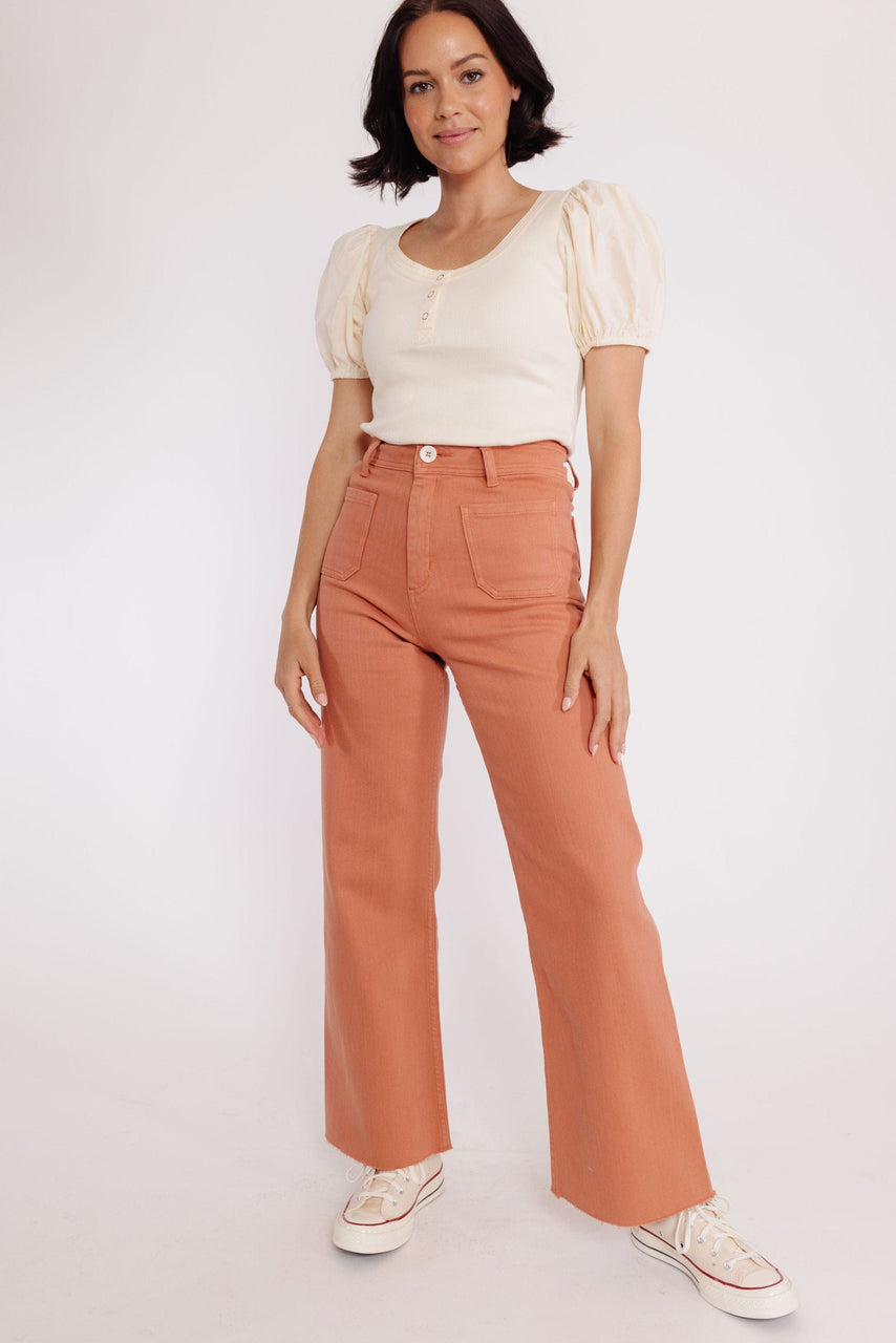 Fergie Pant in Apricot Orange