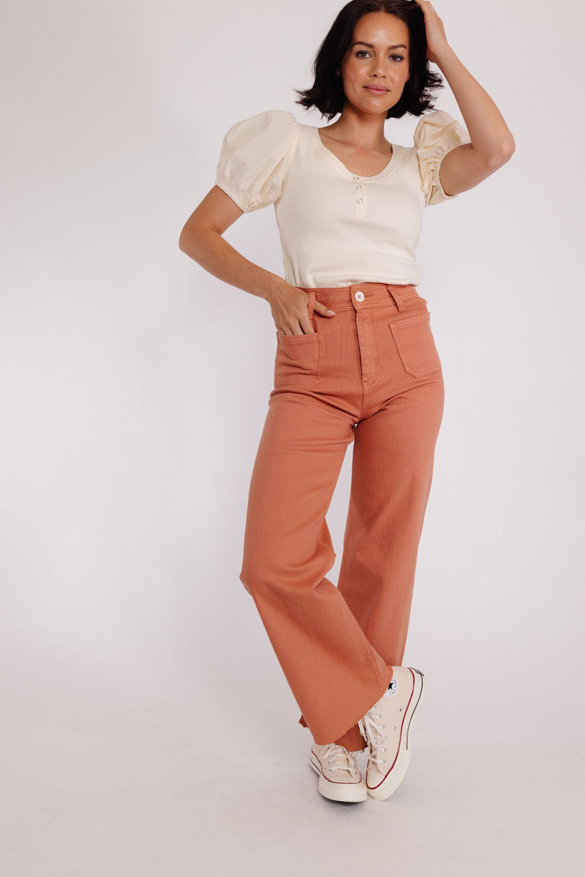 Fergie Pant in Apricot Orange