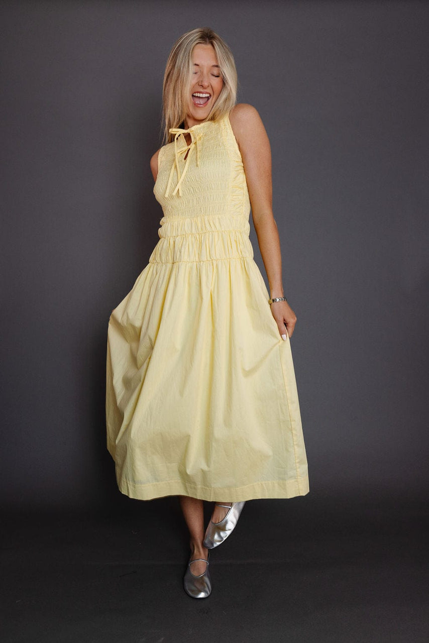 Gladys Dress in Butter Yellow