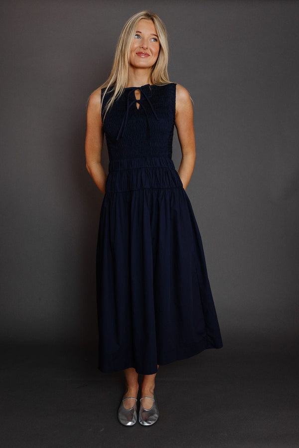 Gladys Dress in Navy