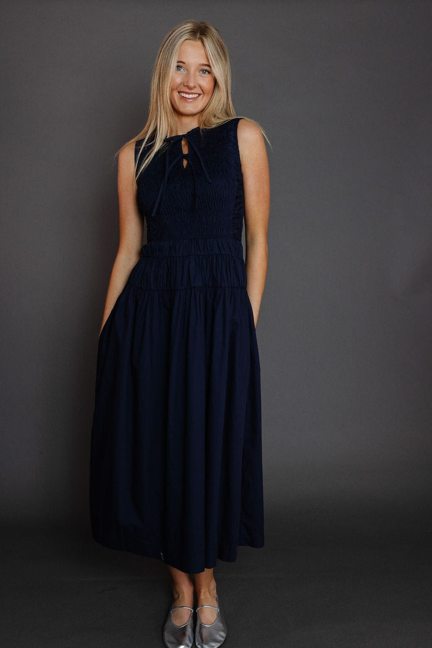 Gladys Dress in Navy