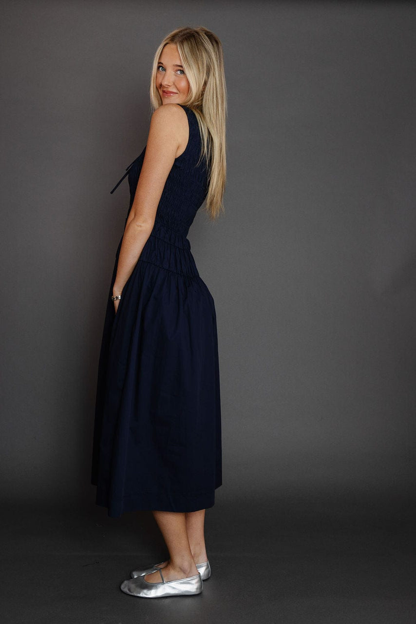Gladys Dress in Navy