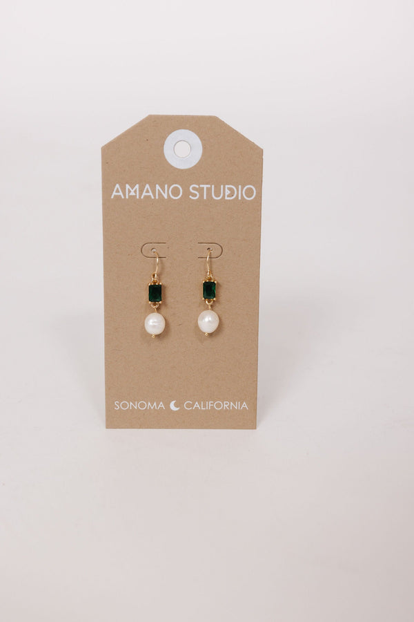 Amano Studio Emerald and Pearl Earrings