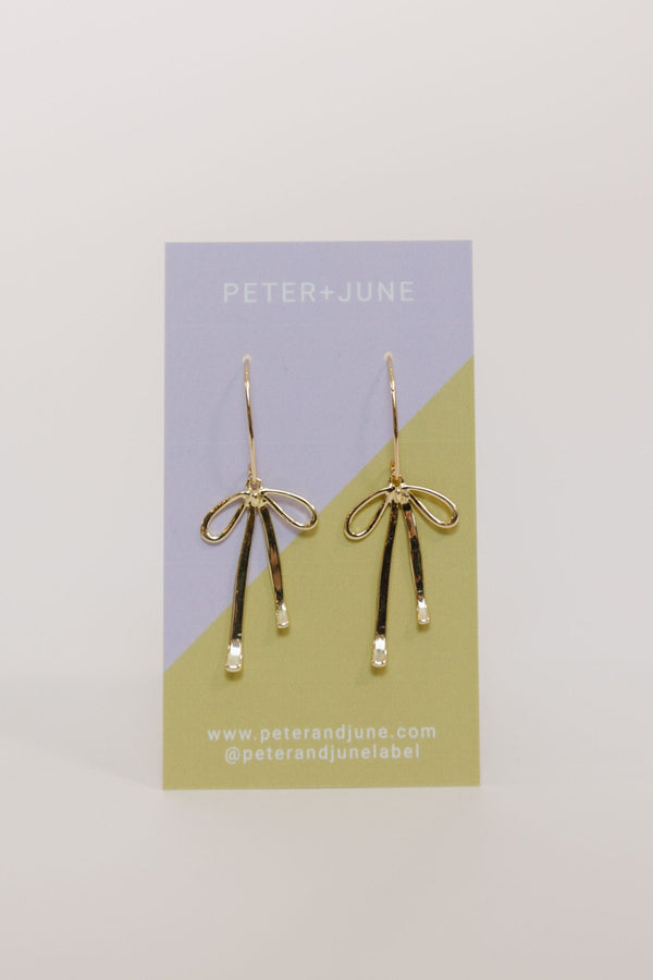 Peter and June Bad to the Bow Earring in Gold
