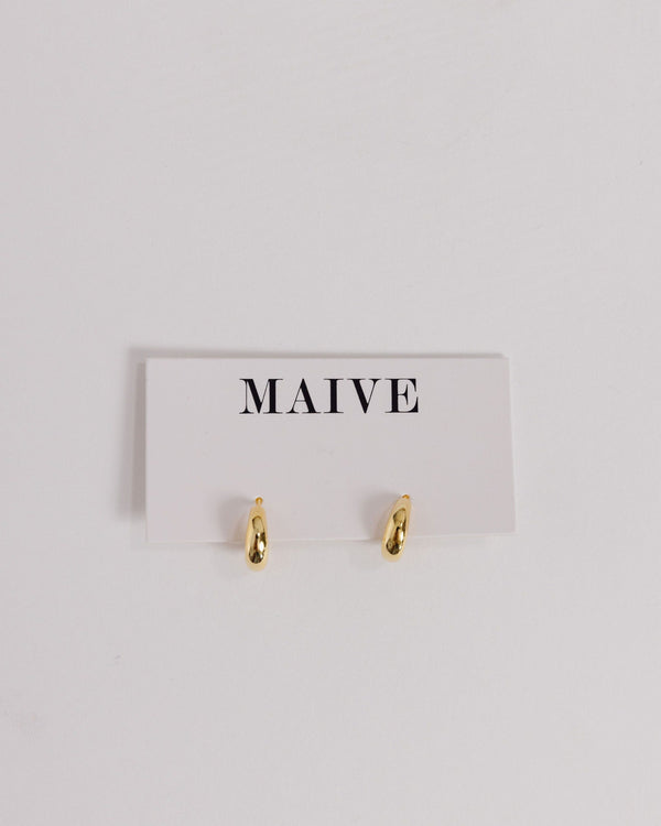 Emily Semi Hoops in Gold by Maive