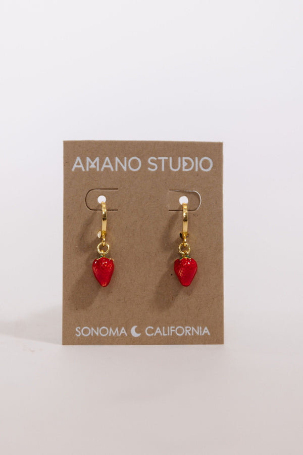 Amano Studio Strawberry Huggie Hoop Earrings