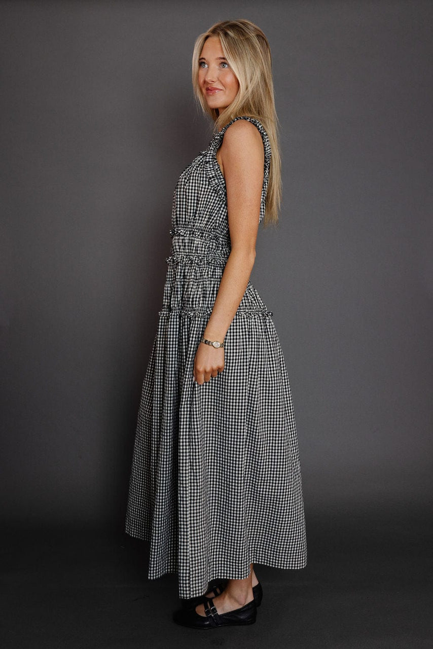 Lilah Dress in Black Gingham