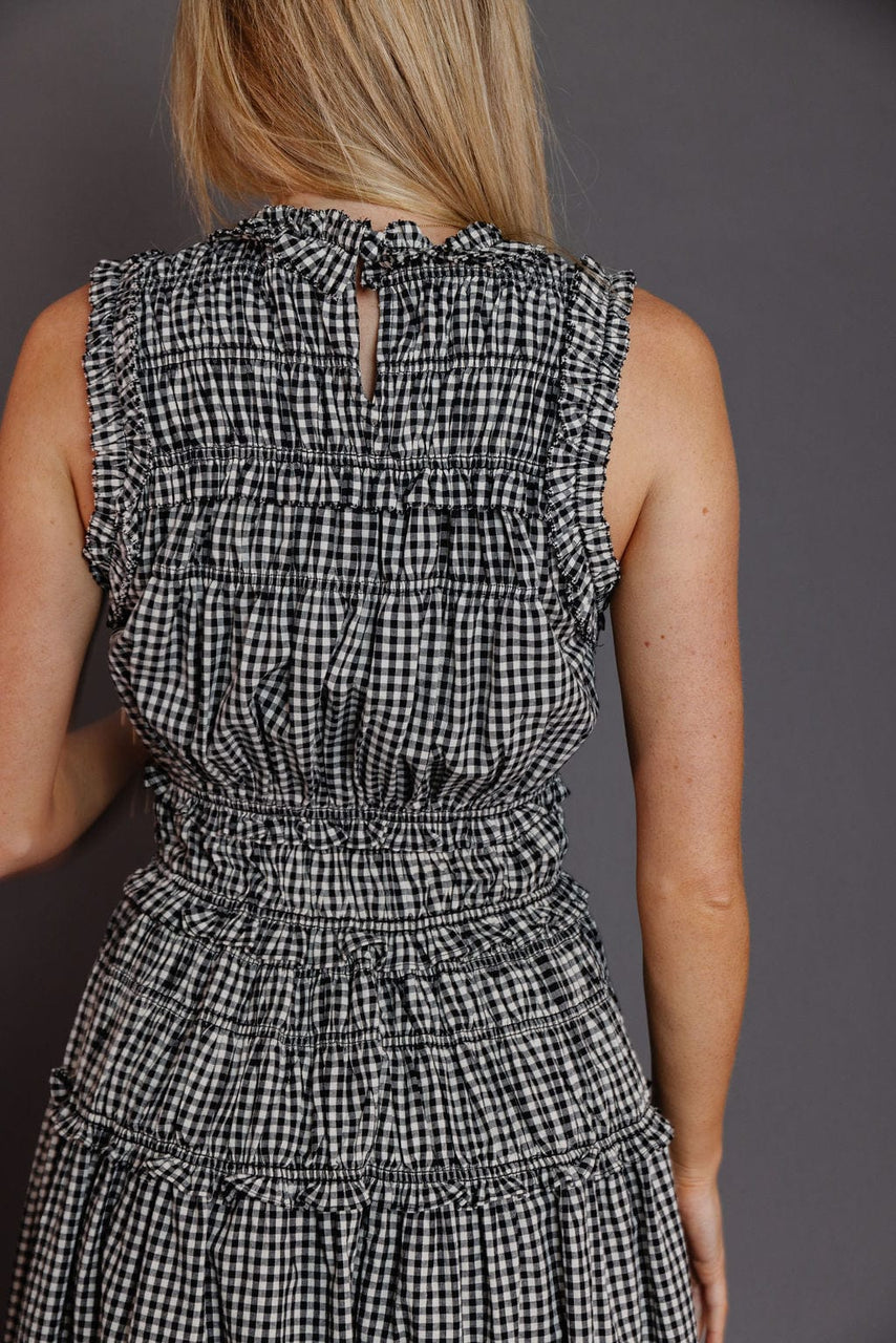 Lilah Dress in Black Gingham